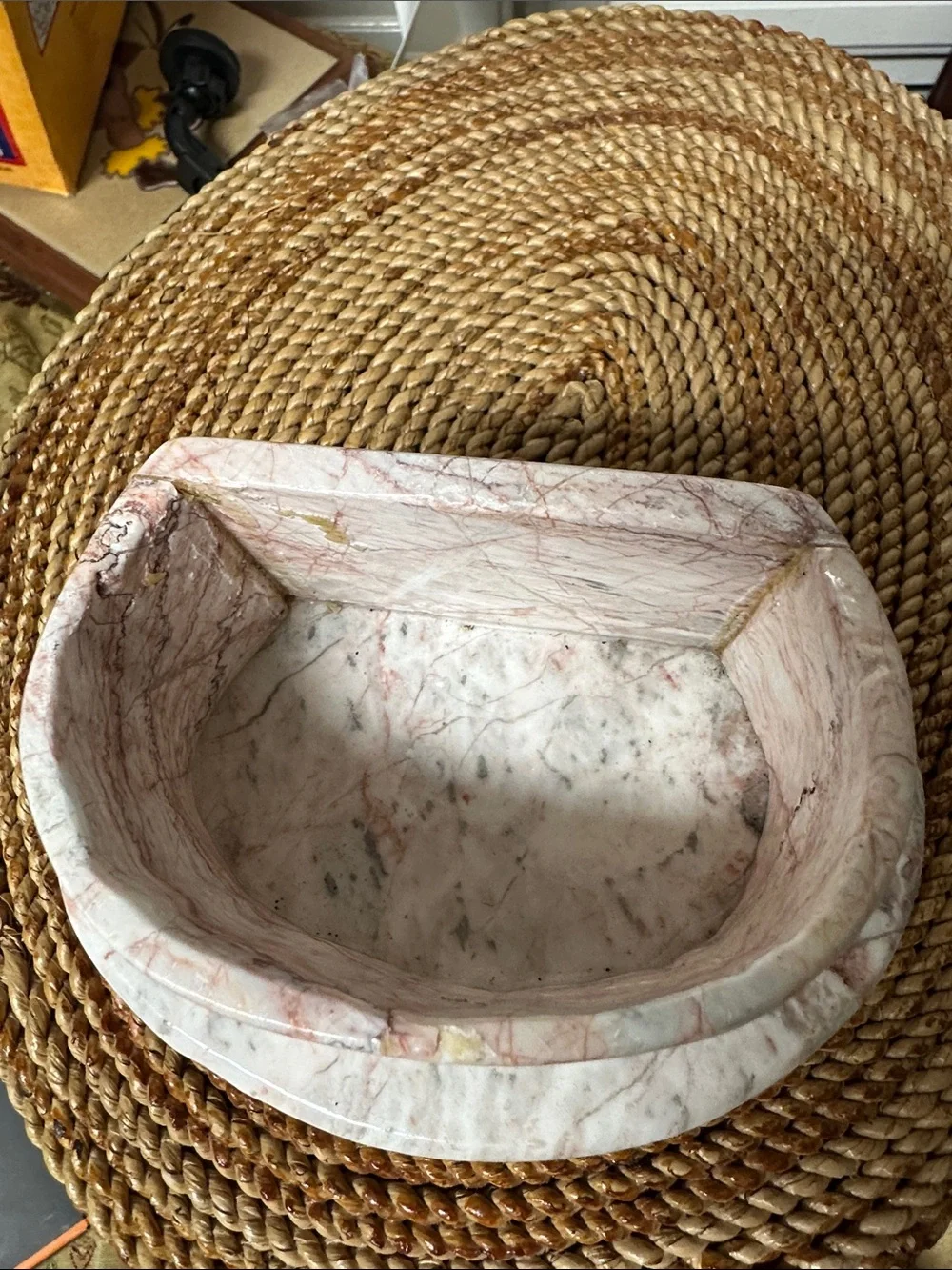 Marble Covered Serving Dish - Pink Marble Finish